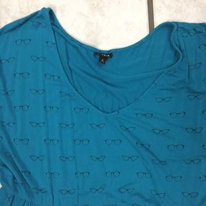 Teal Eyeglasses Dress - Torrid